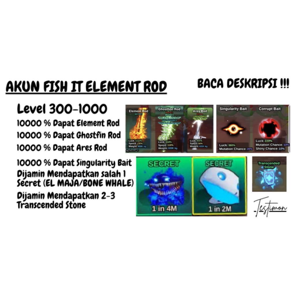 Akun Fish It Element Rod