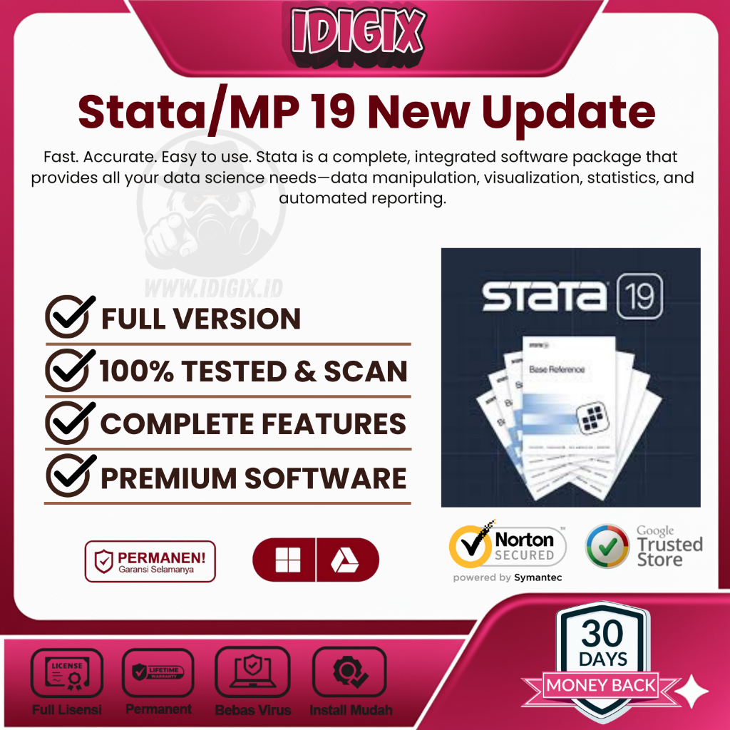 Stata 19 MP 16 core  Solusi Analisis Statistik Tercepat untuk Multiprocessor & Big Data