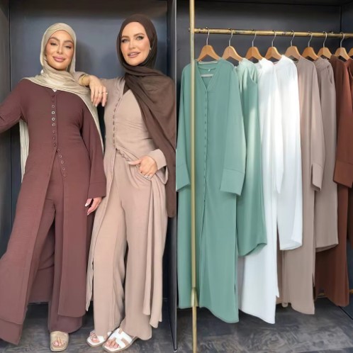 Assulthon One Set Long Tunik Airflow Crinkle - Setelan Wanita Long Tunik