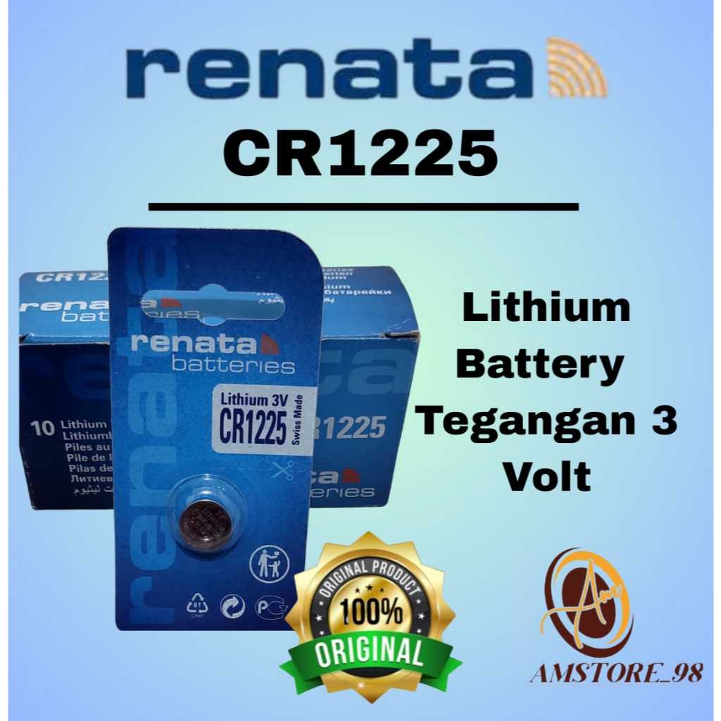 Renata CR1225 Baterai Renata CR 1225 Lithium 3V Original Satuan