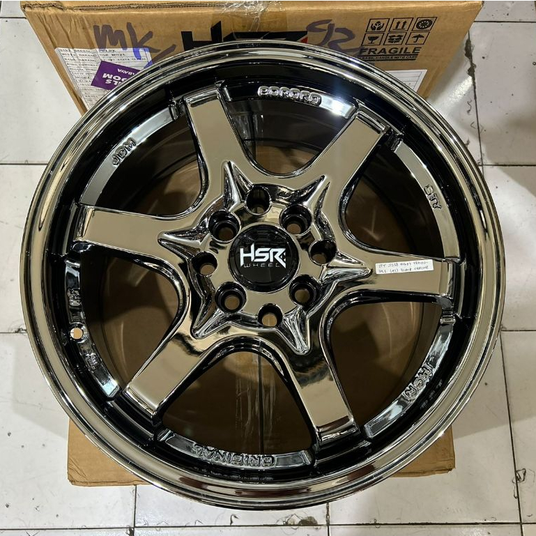 Velg r16 Black Chrome Velg Jdm Hsr Sty Ring 16 Cocok Untuk Jaz Yaris Mobilio