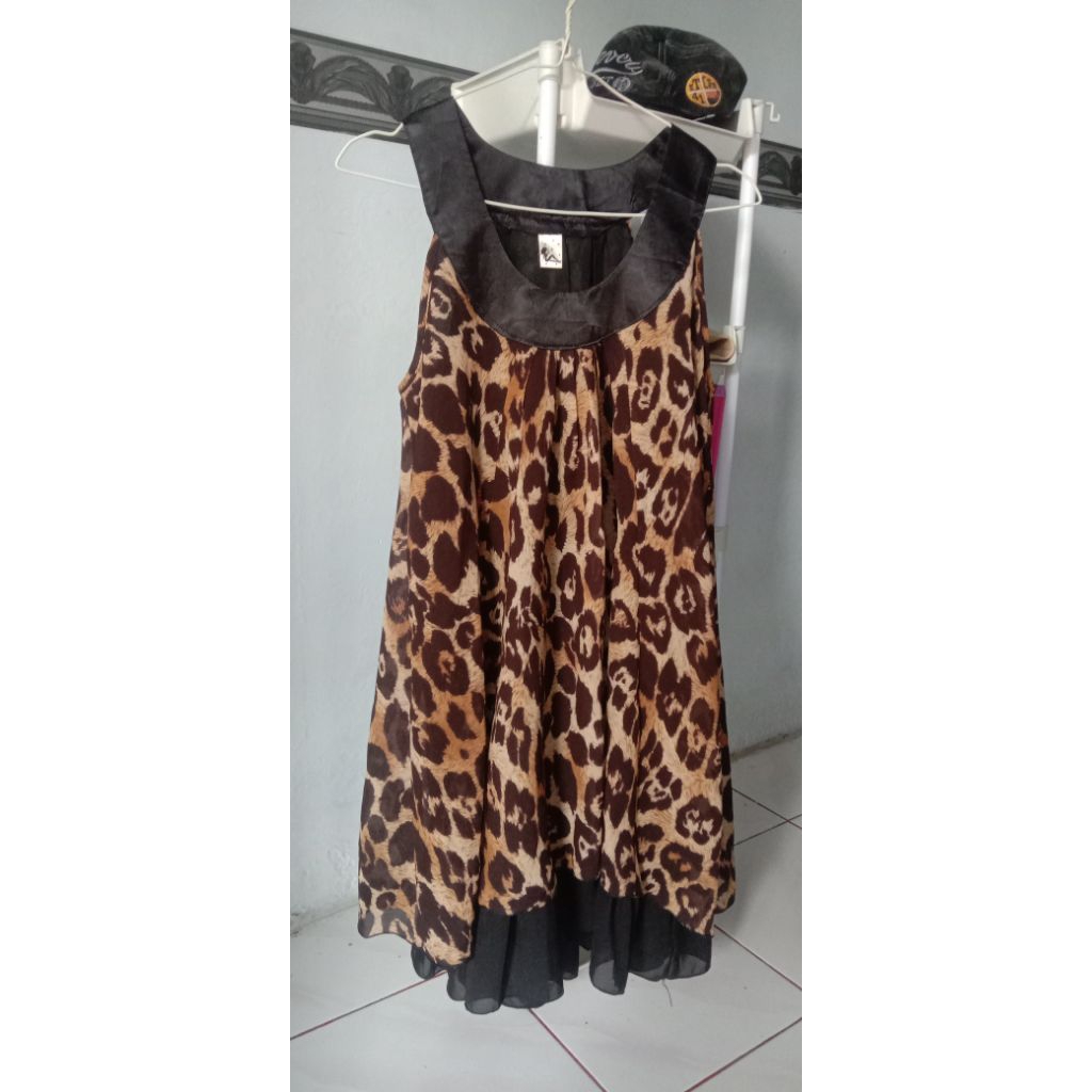 dress/daster macan tutul wanita
