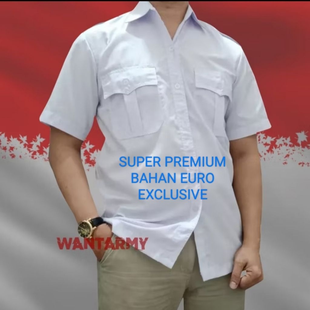 Kemeja Pdh Putih Tebal Twist/Kemeja Pdh Putih/Baju Putih Pns