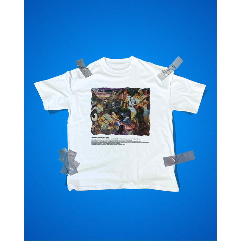 MODE IST KUNST COLLAB ALI SADIKIN PADA MASA PERANG KEMERDEKAAN BY HENDRA GUNAWAN REGULAR FIT TEE BAJ