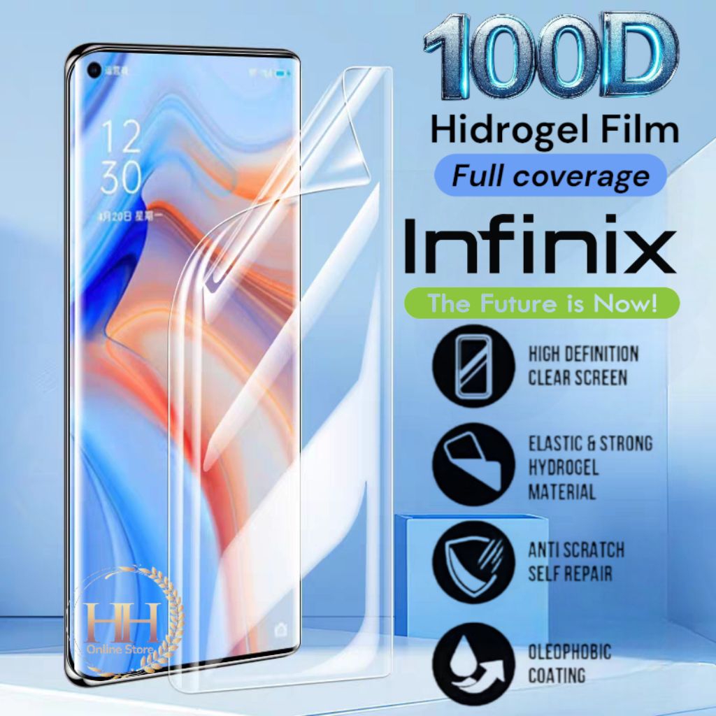 Hidrogel Film Clear HD Infinix Anti Gores Jelly Bening Untuk Semua tipe Layar Lengkung INFINIX HOT Z