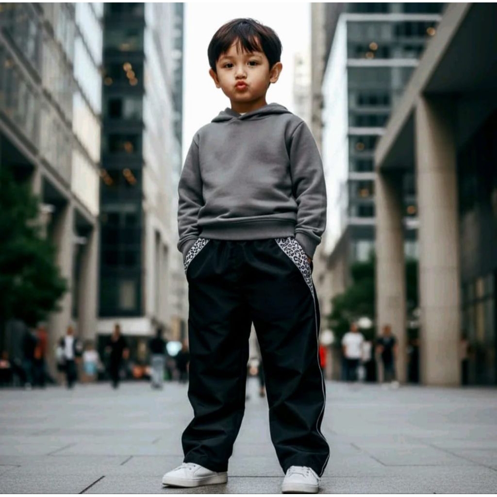 celana baggy anak Reflektif motif macan celan baggy anak laki-laki perempuan