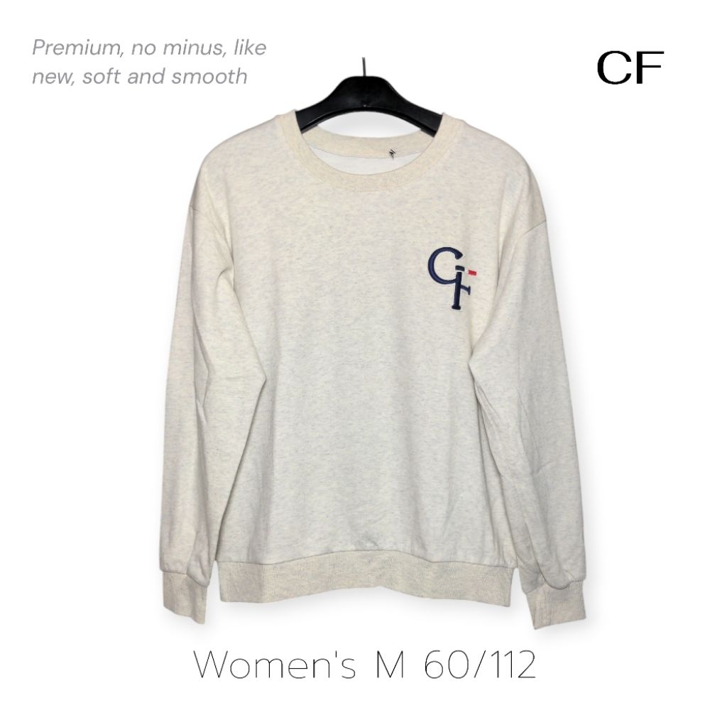 CF Long Sleeve Kaos Lengan Panjang Sweater Wanita Lembut Nyaman Premium Size M