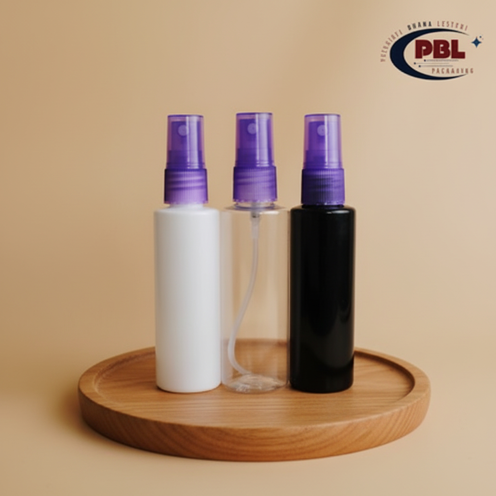Botol Spray 60ml RF PET / Botol Face Mist Spray 60ml RF Tebal / Botol Plastik Spray 60ml RF Tutup Sp