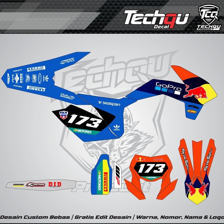 DECAL VIAR 250 ES FULL BODY BEBAS CUSTOM DESAIN