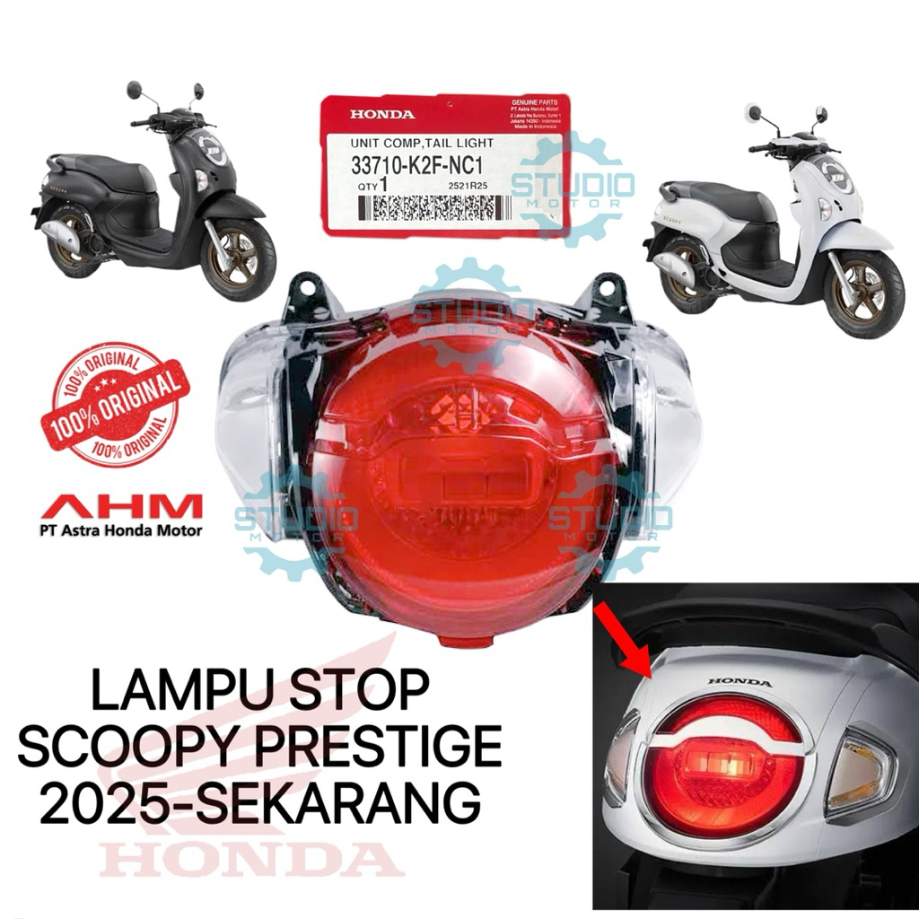 33710K2FNC1 LAMPU STOP LAMP REM BELAKANG NEW SCOOPY PRESTIGE 2025 33710-K2F-NC1