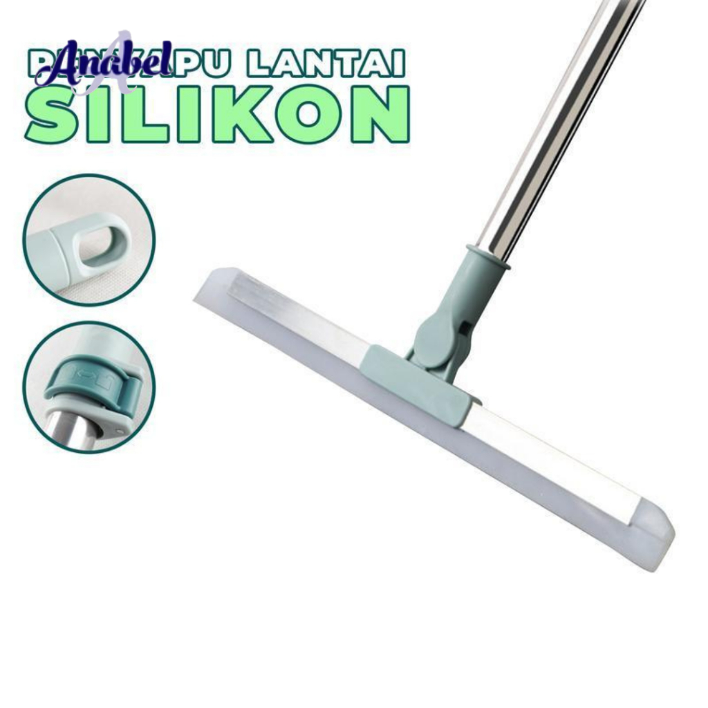 Sapu Serok Lantai Serbaguna / Squeegee Lantai & Kaca - Pembersih Noda Permukaan Licin Gagang Panjang