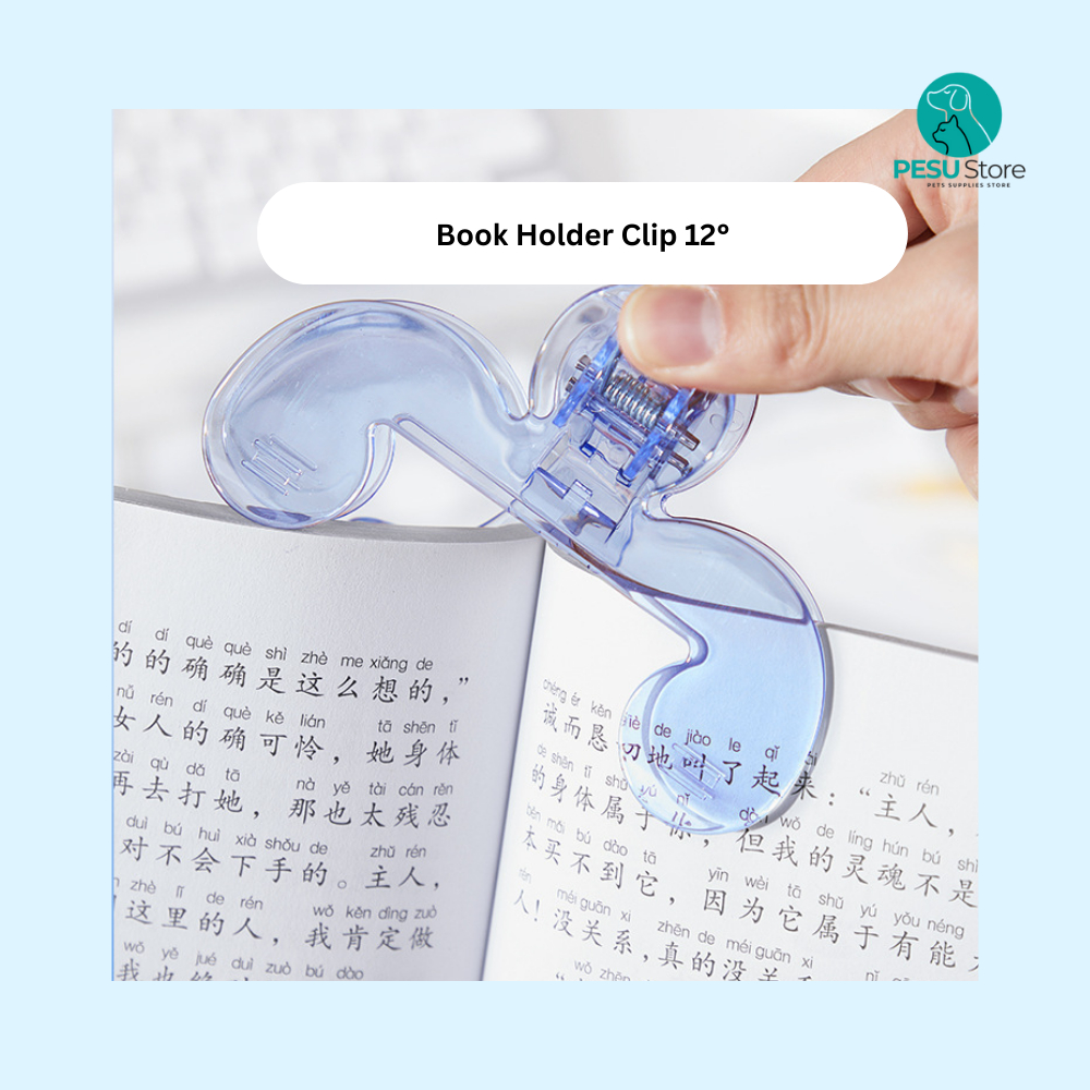 Penjepit Buku Besar | Book Holder Clip 12° | Klip Buku Belajar & Membaca | Penahan Halaman Tebal