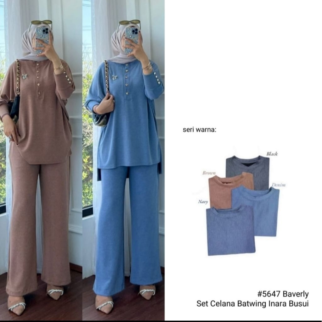 Setelan Celana Batwing Baverly Cantik Terbaru Kekinian CLARKE ORI