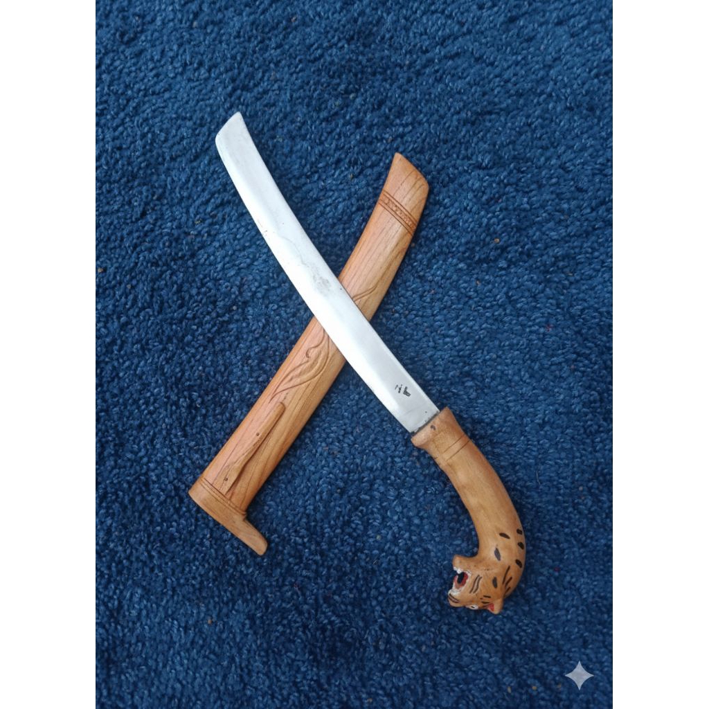 Golok Kebun Ukiran MACAN - BajaPer Premiun - Multifungsi - Khas Jawa Barat