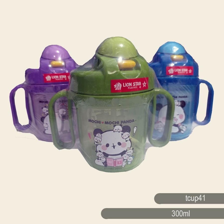 Training cup 300ml Lion star mimi mug / gelas anak bayi balita belajar minum