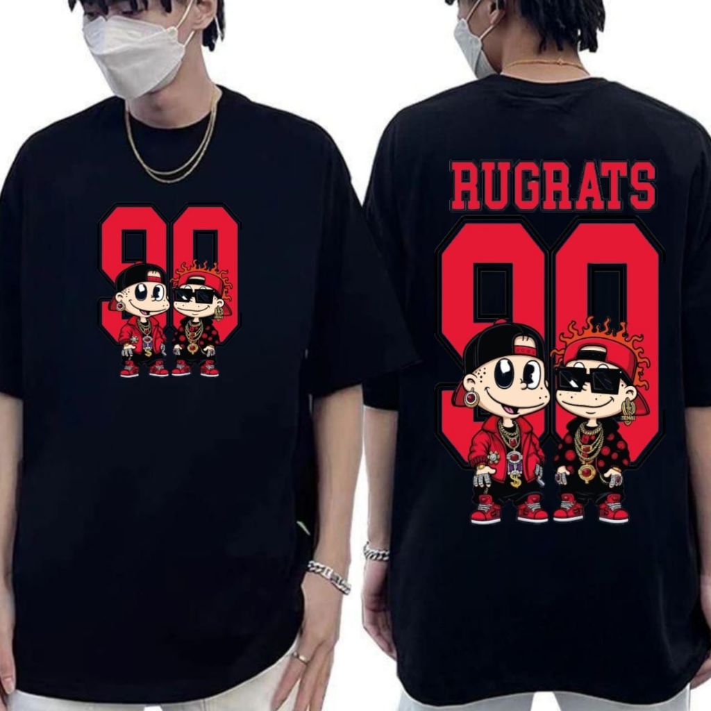 Kaos distro T-Shirt / Kaos 90 RUGRATS / Jersey / Kaos Oblong / Pakaian Fashion / Baju Unisex