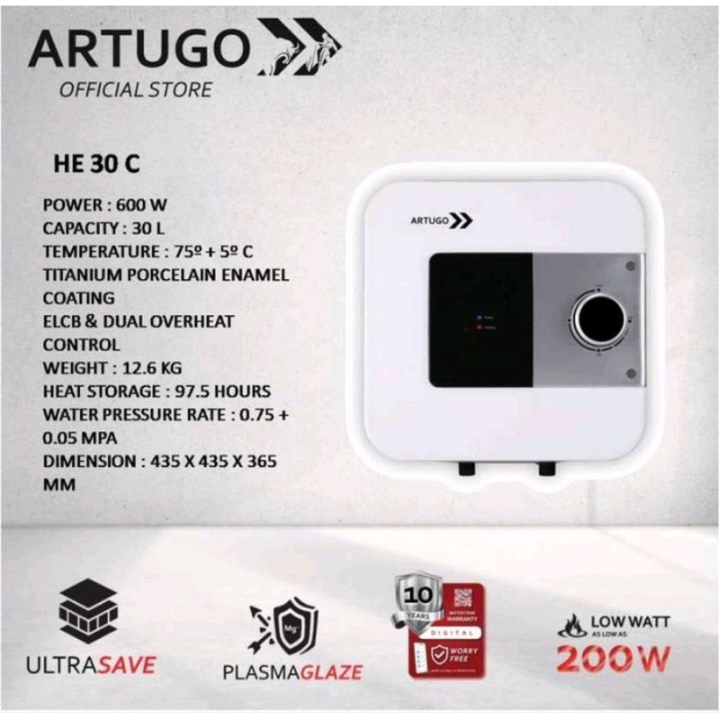 Artugo HE-30 C Water Heater