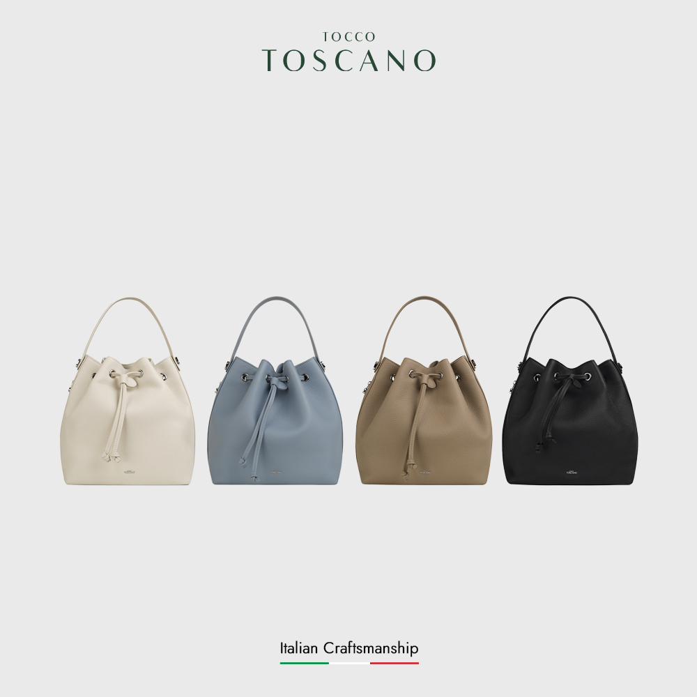 Tocco Toscano Lena Bucket Bag - Tas Bucket Wanita Kulit Sapi Asli
