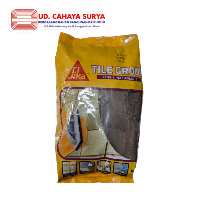 Sika Tile Grout Black 1 Kg – Semen Nat Keramik / Pengisi Nat Keramik & Granit