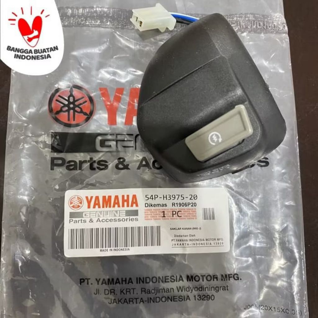 SAKLAR KANAN HOLDER SWITCH RH LAMPU MIO J, MIO M3, XEON RC, MIO SOUL GT KODE 54P ORIGINAL