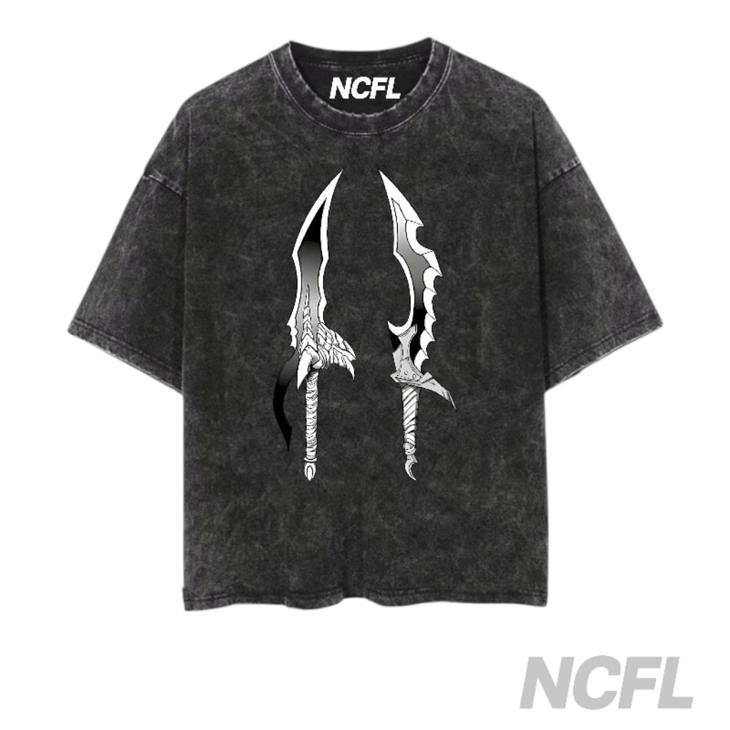 NCFL Kaos Anime Solo Leveling Sung Jin Woo Dagger - Tshirt Anime Solo Leveling Sung Jin Woo Dagger |