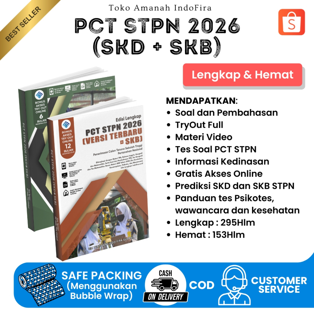 Terbaru Buku PCT STPN 2026 SKD + SKB (Edisi Lengkap & Edisi Hemat + Free E-Learning) Kisi" STPN 2026