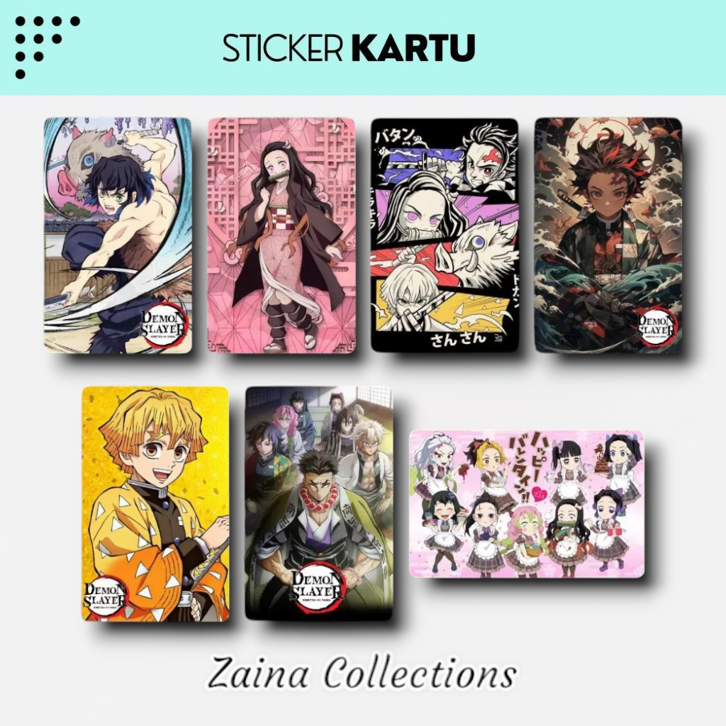 Garskin Kartu ATM | Flazz | E-M0ney / Skin Card / Sticker Kartu || Tema Demon Slayer