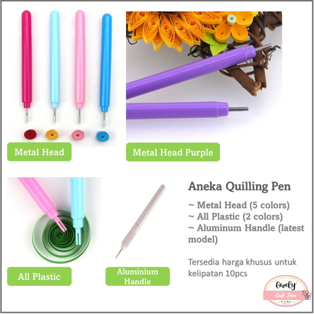 LovelyCraftStore | 1pc Quilling Pen, Quilling Slotted Pen, Quilling Roll, Alat Kertas Paper Quilling