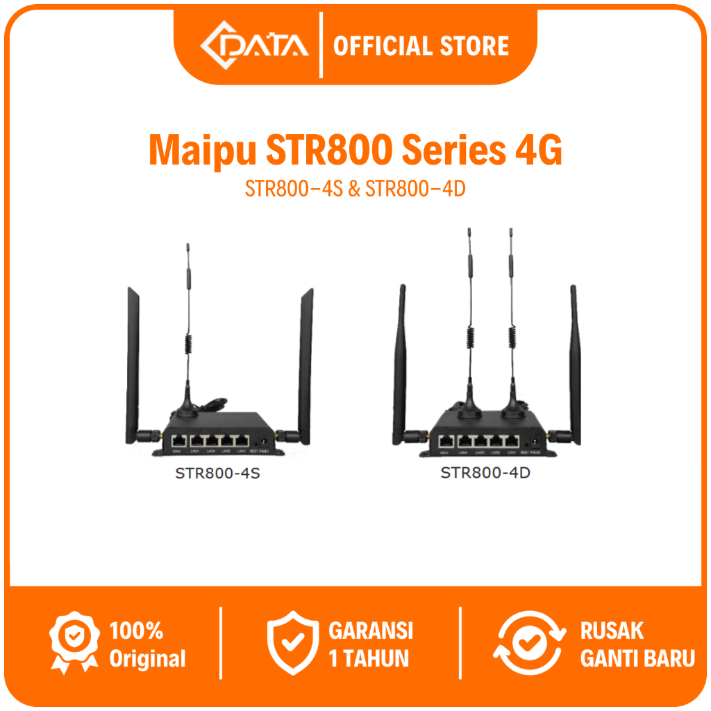 CDATA Maipu STR800-4S Industrial 4G Router Dual SIM CAT4 VPN M2M LTE & STR800-4D Industrial 4G Route