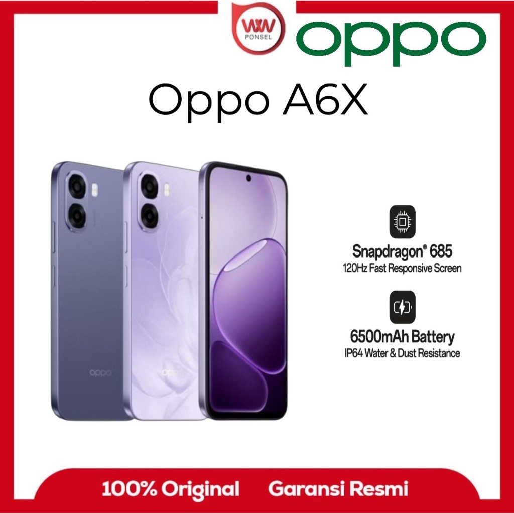 Hp Oppo A6X Ram 4GB Internal 128GB Garansi Resmi