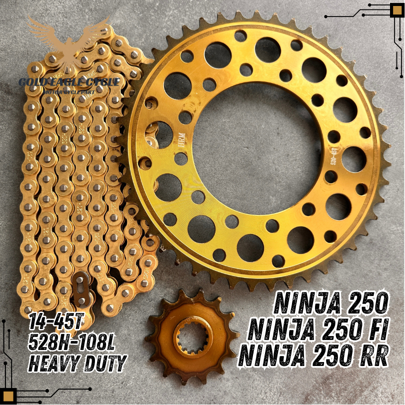 GEAR SET GIR SET RACING NINJA 250 SL MONO NINJA 250 FI 45T GOLD