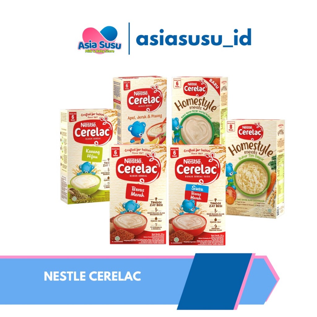 NESTLE CERELAC BUBUR BAYI/homestyle bbr mpasi 6 bulan 120g/8+ BUBUR TIM