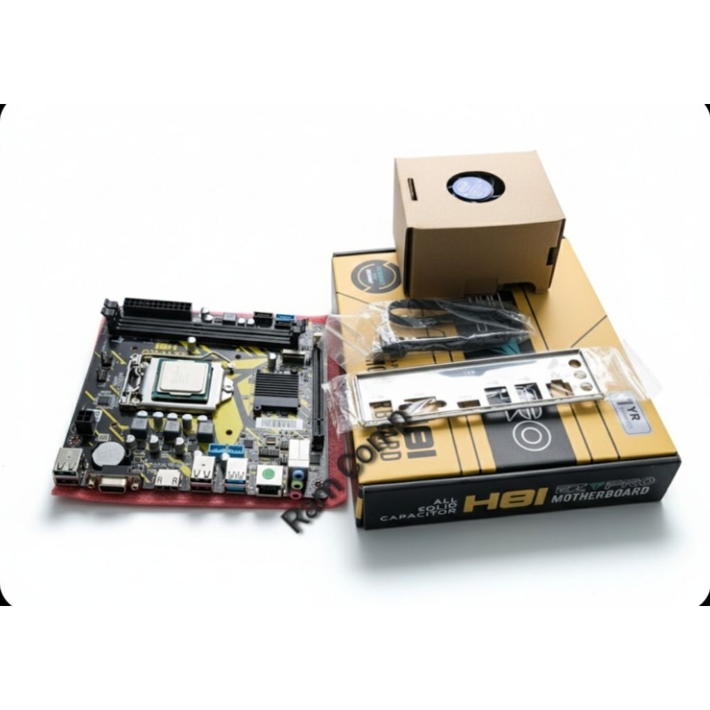Mainboard H81 + Core i5 4570 + Fan intel Paketan Gen 4 Baru dan murah