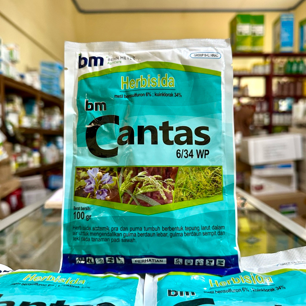 BM CANTAS 40WP Kemasan 100 Gram - Herbisida Selektif Padi BM Cantas 40 Wp