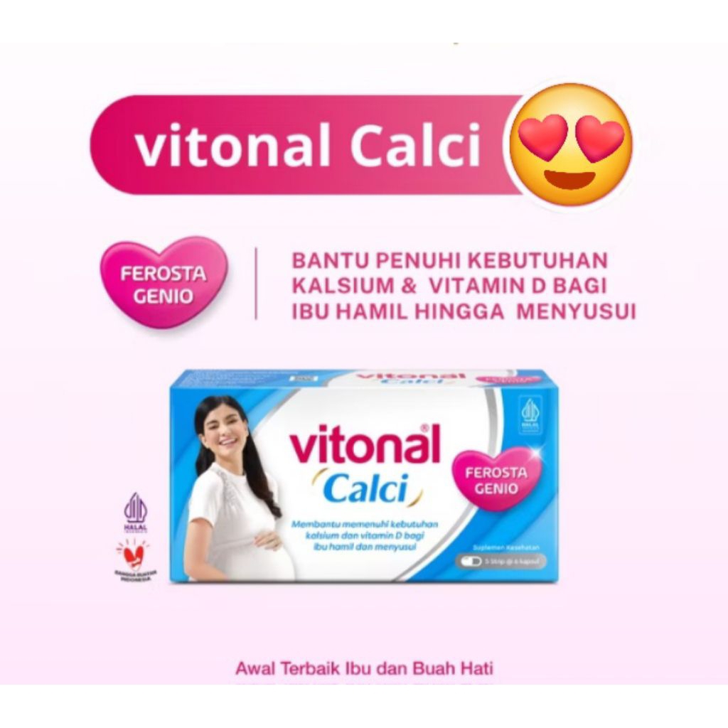 Vitonal Calci Vitamin D ibu Hamil Menyusui 1strip@6 kapsul