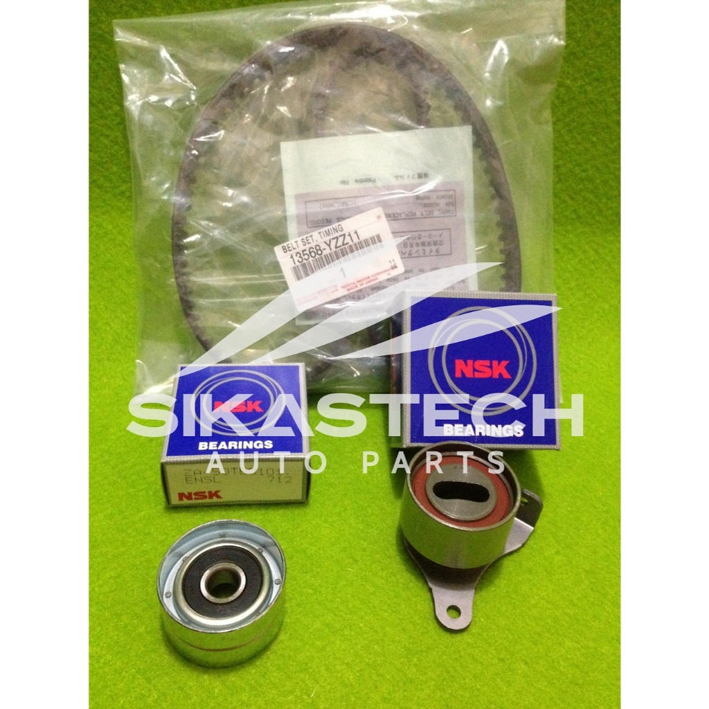 SET TIMING BELT & BEARING TENSIONER BESAR KECIL LENGKAP TOYOTA 2E STARLET EP71 KOTAK EP81 KAPSUL 130