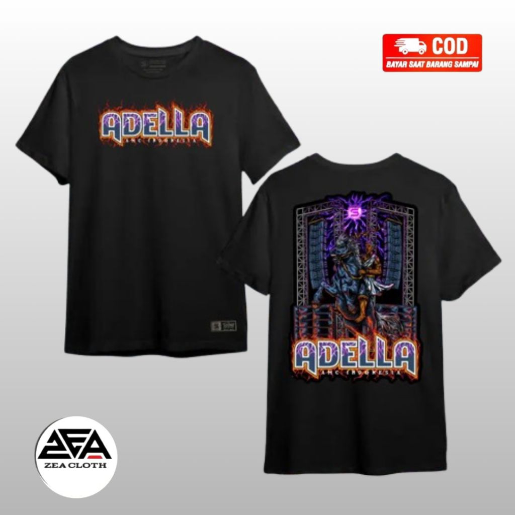 Kaos Adella Musik / Baju T-SHIRT Dangdut koplo Adella Pria Wanita Lengan Pendek