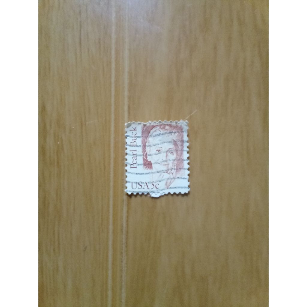 perangko vintage 5 cent usa edisi pearl buck