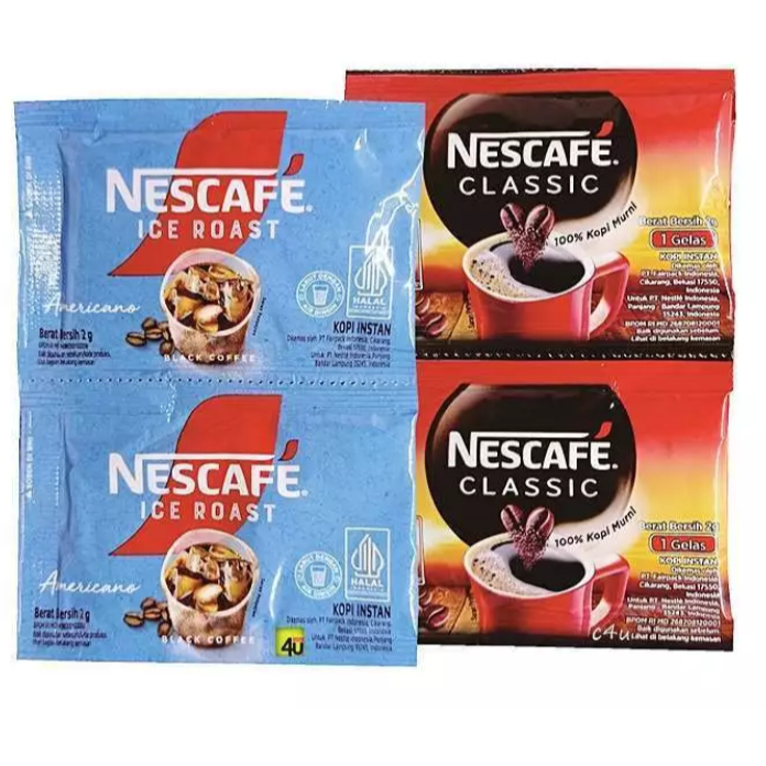 Kopi Nescafe Classic / Ice Roast Renceng Isi 10 Sachet Renteng