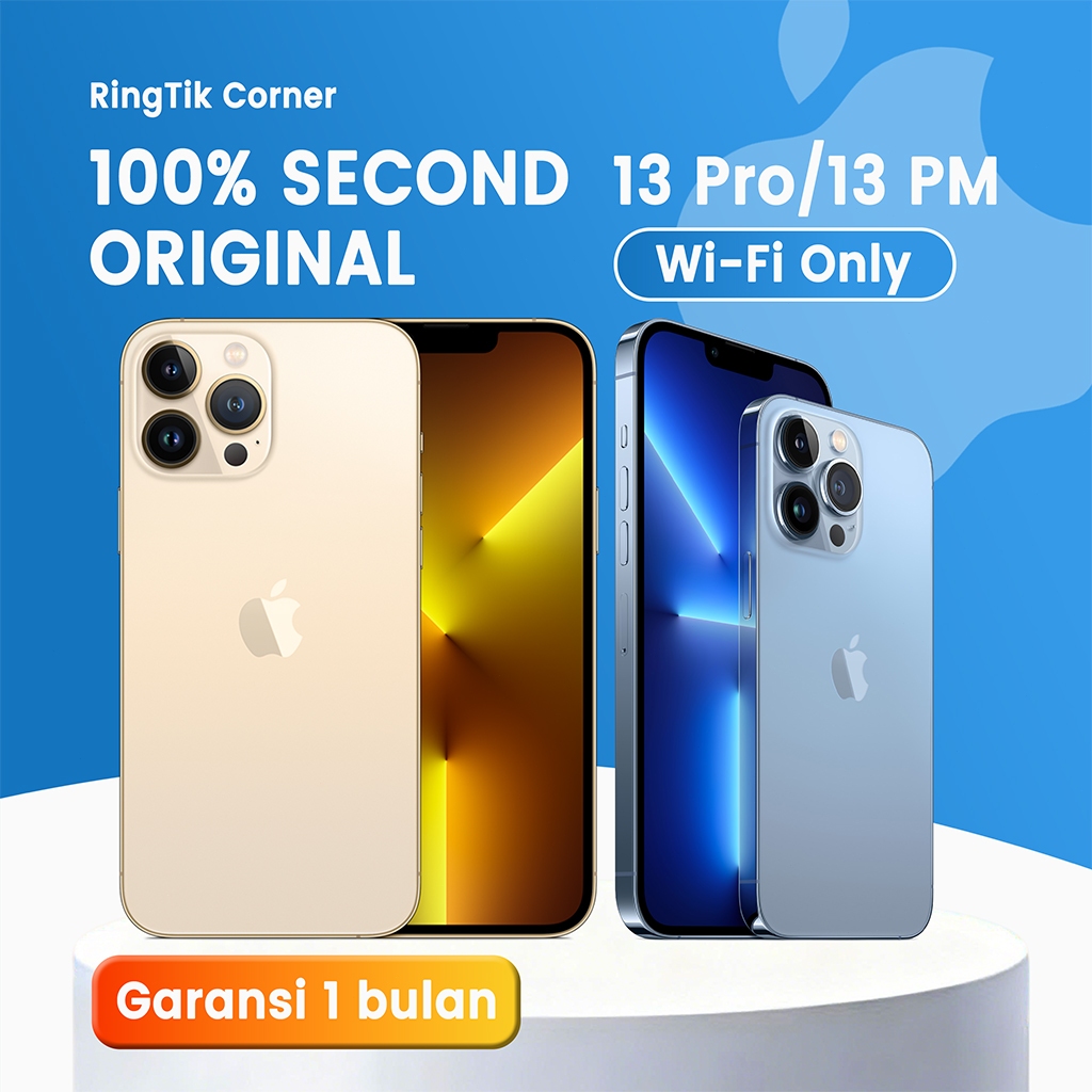 IPHONE 13 PRO/13 PRO MAX (WIFI ONLY) Variasi Khusus 128GB/256GB/512GB Bekas Original Mulus Fullset