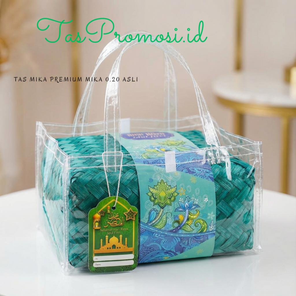 Tas Mika Kotak Nasi 25x25 Tas Mika Bolu  Brownies  Tas Mika Bening Thin Wall 500ml–1000ml 18x18