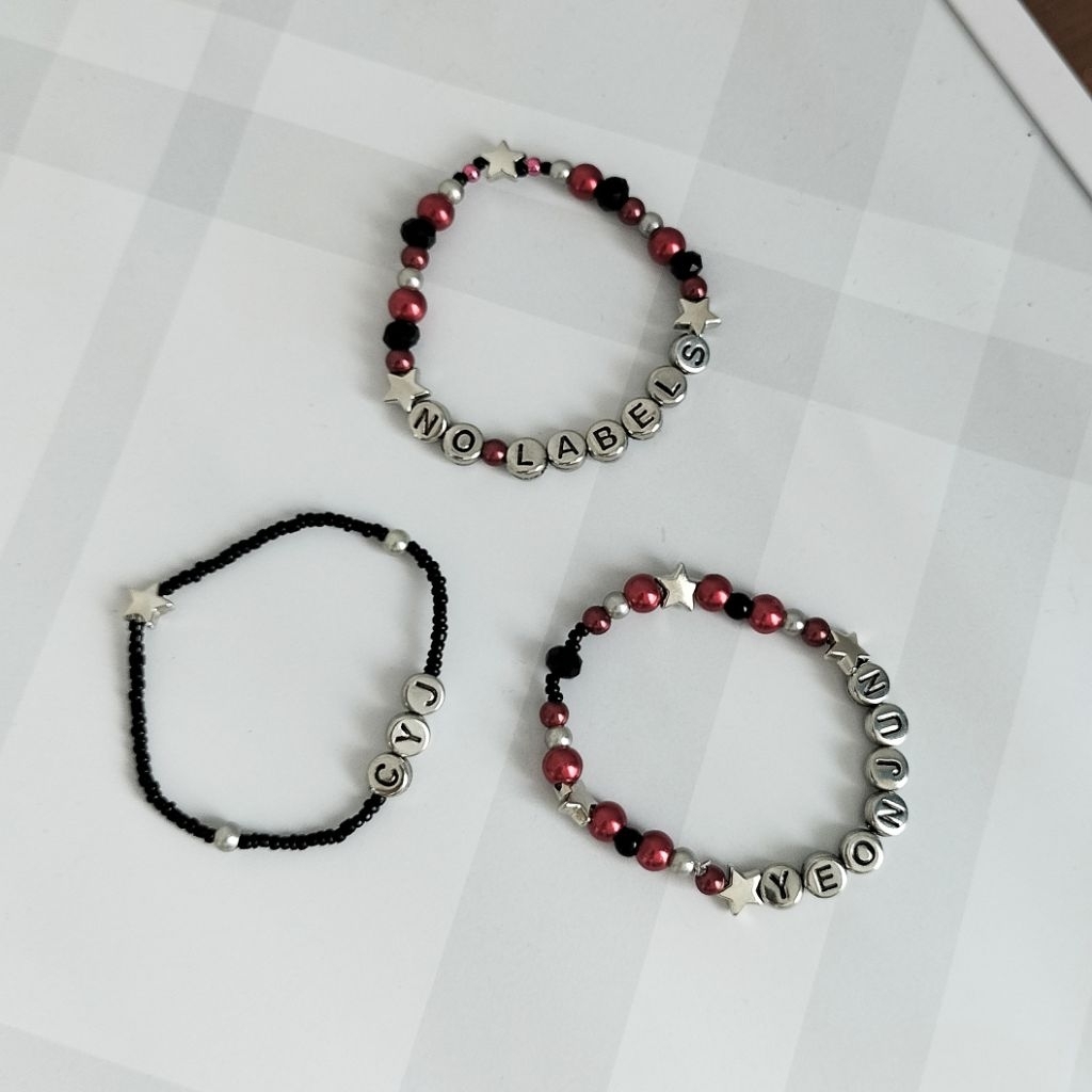 (BISA REQ NAMA) YEONJUN NO LABELS Album Inspired Beads Bracelets YAWNZZN Gelang Manik KPOP TXT