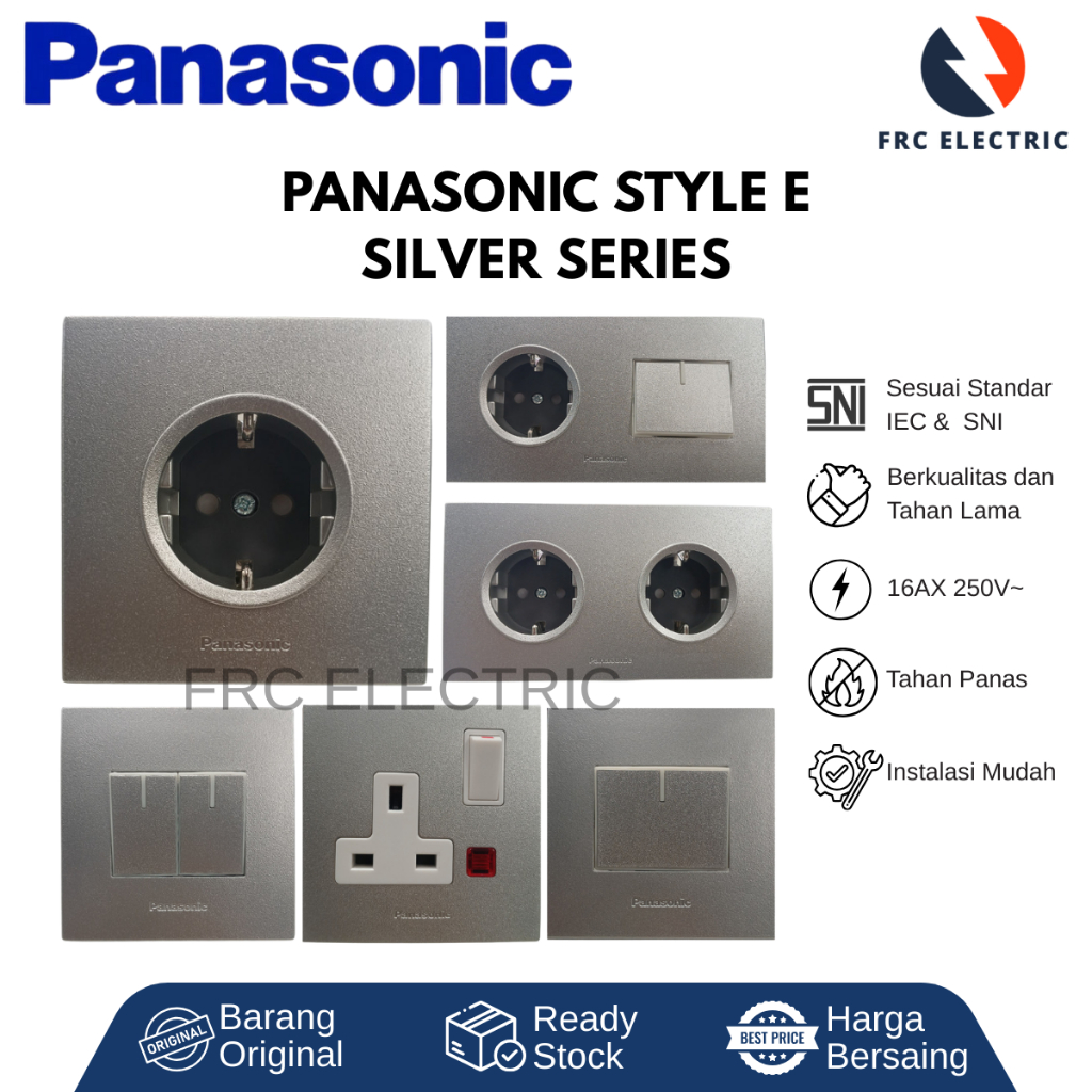 SAKLAR - STOP KONTAK - SAKLAR LAMPU - SAKLAR PANASONIC SILVER STYLE E - SAKLAR LAMPU PANASONIC SILVE