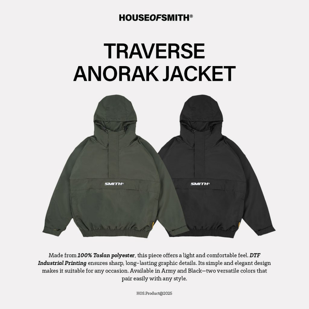 House of Smith Jaket Anorak Pria - Traverse Anorak Jacket - Jacket