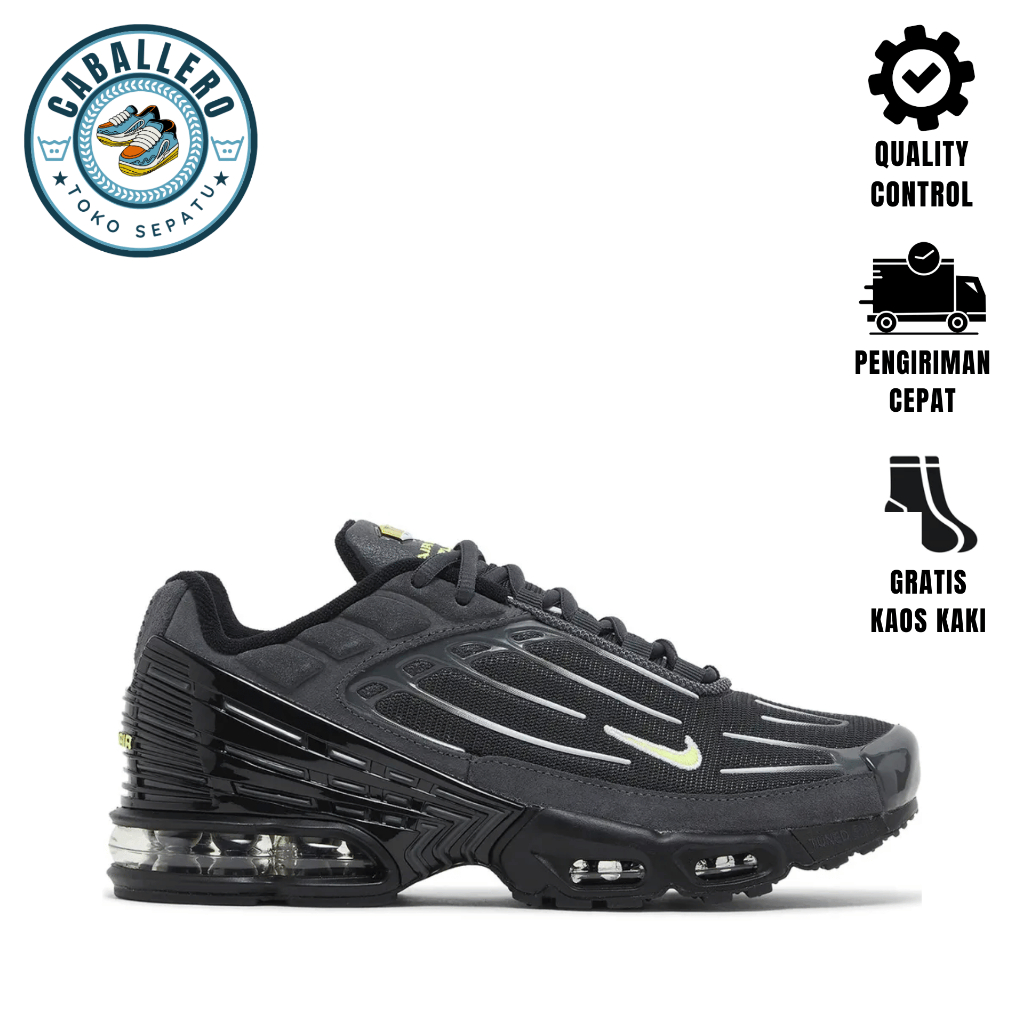 sepatu sneakers Tn AM Plus 3 Anthracite Volt - CABALLERO