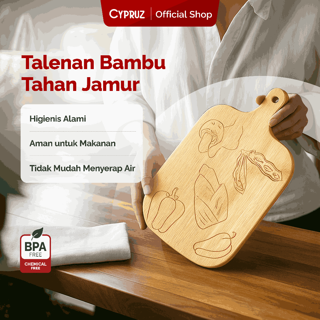Cypruz Talenan Bambu Print Gagang