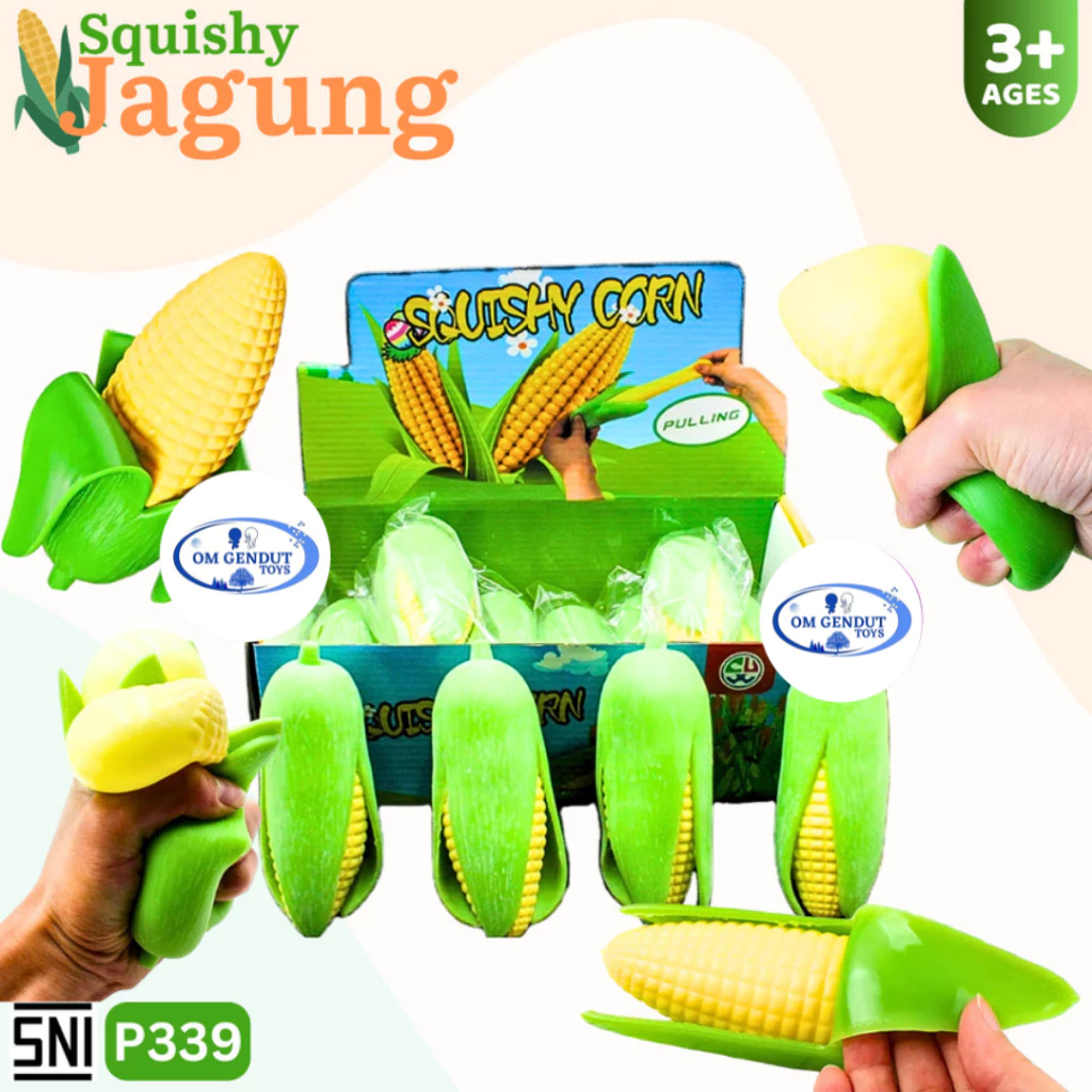 GT Mainan Anak Squishy Jagung Daun Hijau P339