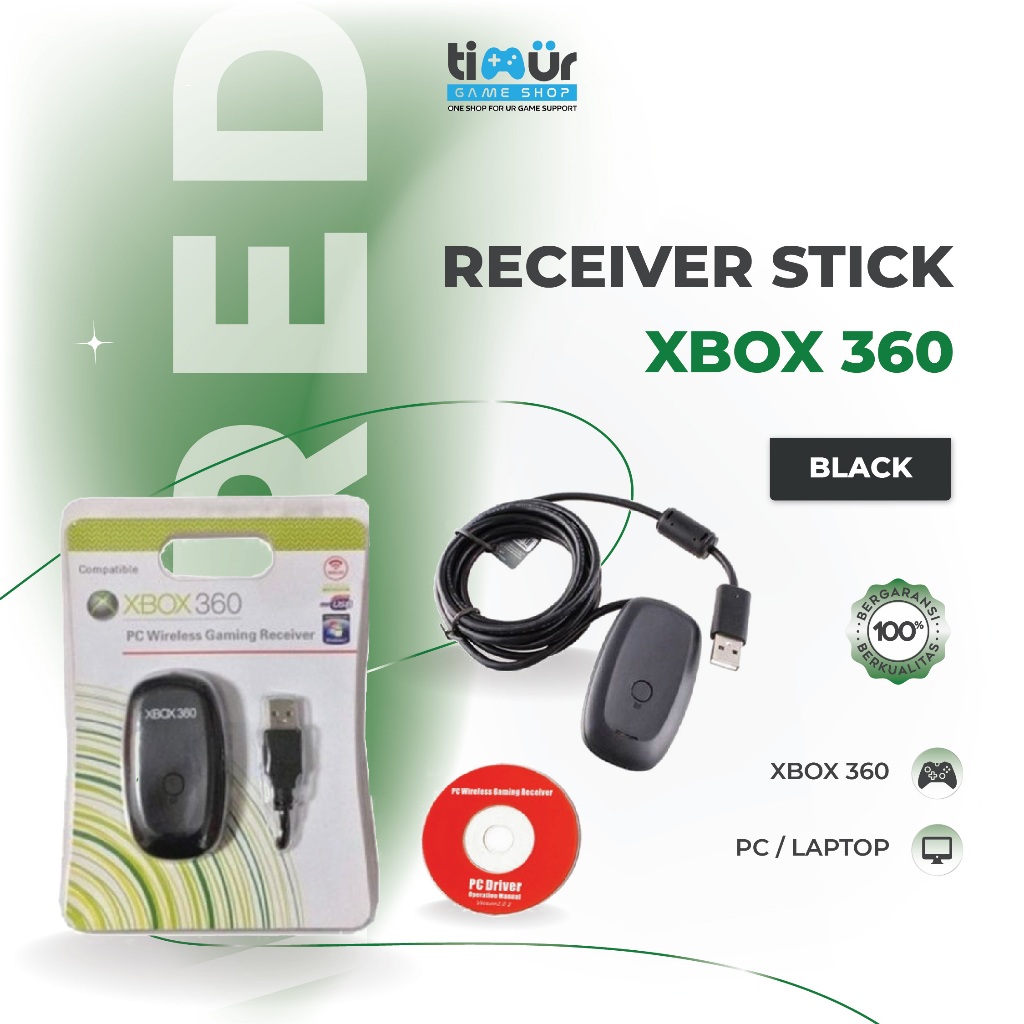 Receiver Stik Stick Xbox 360 Wireless Gaming Dongle PC Windows Laptop