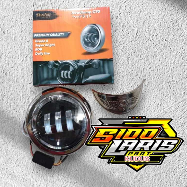 Lampu C70 Daymaker 4.5 Inch DOT SAE Ring Kuning Putih