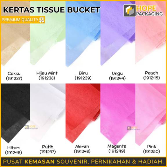 Flower Wrapping + Selongsong / Kertas Tissue Bucket/Kertas Kado Bucket Motif Bunga/Kertas Kado motif
